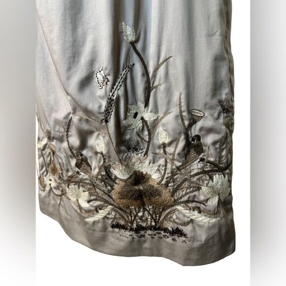 Anthropologie Floreat Embroidered Finch & Thistle Bow Shift Dress - Picture 5 of 11